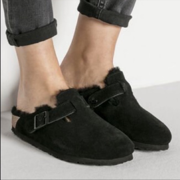 BIRKENSTOCK NEW! Shearling Fur Clog Black 40 - Picture 10 of 12